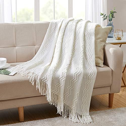 BOURINA Throw Blanket Textured Solid Soft