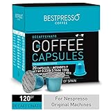 Bestpresso Coffee for Nespresso Original Machine 120 pods Certified Genuine Espresso Decaffeinato Blend(Medium Intensity)Pods Compatible with Nespresso Original 60 Days Satisfaction Guarantee