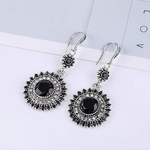 Women Boho Drop Dangle Earrings, Bohemia National Wind Restoring Ancient Ways Sunflower Hoop Earrings