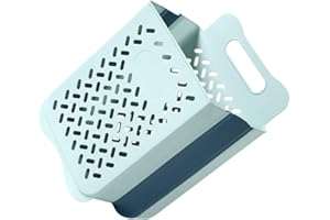 SUPVOX Wall Hanging Foldable Laundry Basket Large Plastic Clothes Hamper with Hook for Home Storage