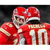 Ikonic Fotohaus Patrick Mahomes Isiah Pacheco Signed Photo Autograph Print Wall Art Home Decor
