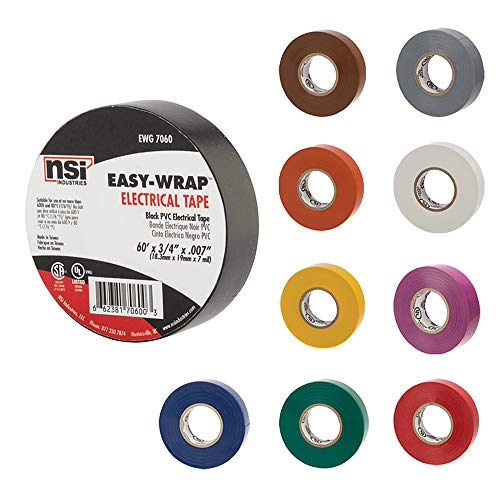 NSI Industries EWG706010 EasyWrap Electrical TapeMulti Color (Pack
