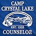 Mens Camp Crystal Lake T Shirt Funny Shirts Camping Vintage Horror Novelty Tees (Blue) - XL