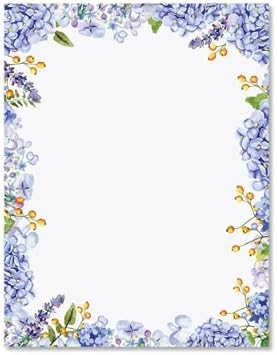 Amazon Com Hortensia Flores Letra De Pascua Papeles Set De 25 Primavera Papeleria Papeles Son 8 1 2 X 11 Papel Para Computadora Compatible Floral Boda Y Papel De Carta De Despedida De