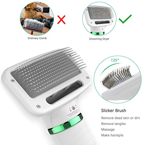 Dog Hair Dryer Pet Dryer Professional Grooming Blower Dog Slicker Brush