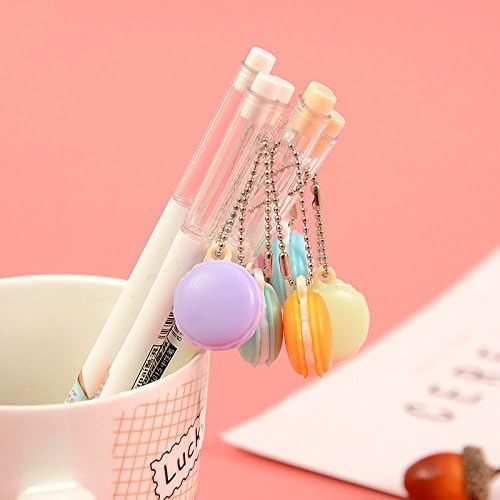 8pcs Cute Kawaii Macaron Gel Ink Rollerball Pens Set,Fine Point Rolerball Pens,Black Ink, Kids School Office+2 Gifts
