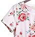 Merryfun Women's Floral Print Casual Dress Short Sleeve Patchwork A-Line Loose T-Shirt Swing Dresses,Green S …
