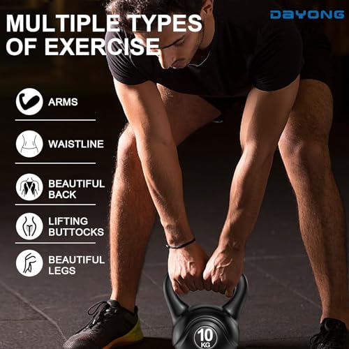 DAYONG Fitness Kettlebell, Strength Training Kettlebell Weight for Men Women, Home Gym Equipment for Weight Lifting, Core Training, Squat, Body Shaping.