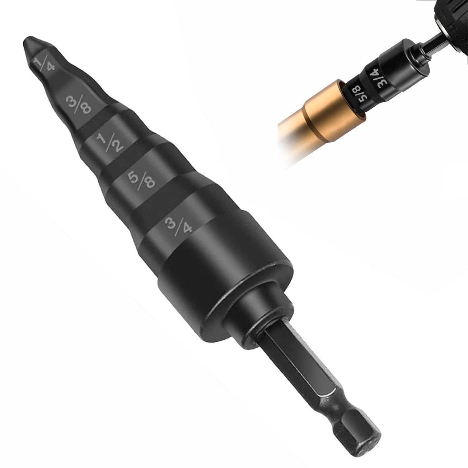 Jadeshay Copper Pipe Expander,5 in1 HVAC Tools Multifunctional Copper Pipe Flaring Tool Air Conditioner Copper Tube Expander Swaging Tool with Hex Handle,1/4'' 3/8'' 1/2'' 5/8'' 3/4''