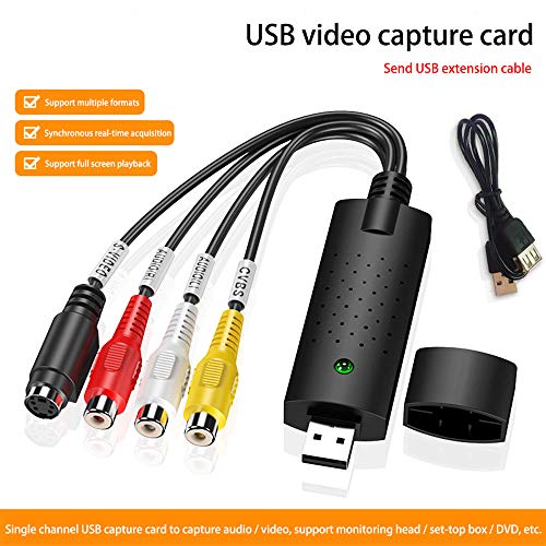 Usb 2.0 Audio/Video Convertitore,Scheda Di Acquisizione Video Usb,Digitalizza E Modifica Video Da Qualsiasi Sorgente Analogica Incluso,Adattatore Video Per Editing