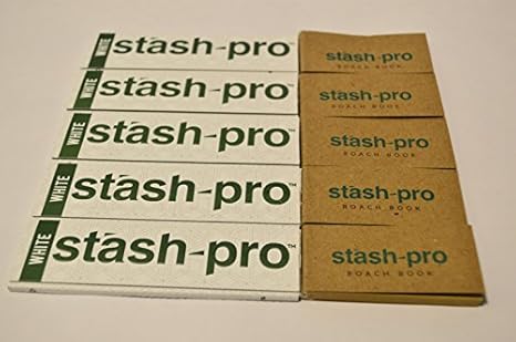 Stash Pro Combo 5 White Rolling Papers + 5 Roach Books