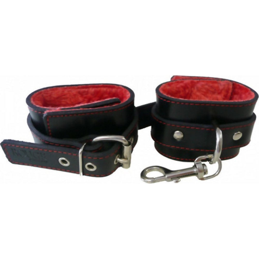 Rouge Garments Black/Red Fur Wrist Cuffs