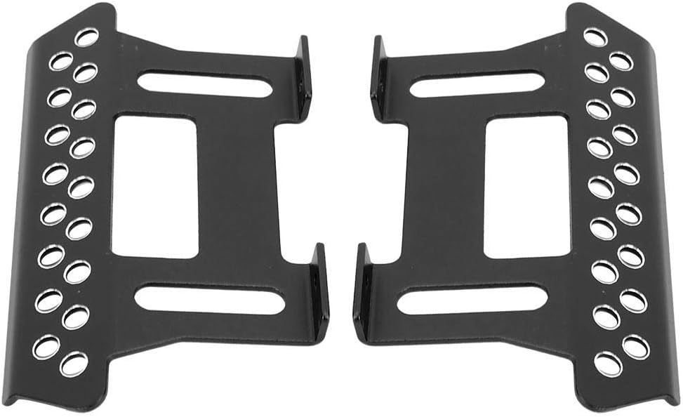 RC Car Pedal Plate, 1 Pair Aluminium Alloy Side Foot Pedal Plates Axial Footplate Spare Parts for SCX10 1/10 RC Car(Black)