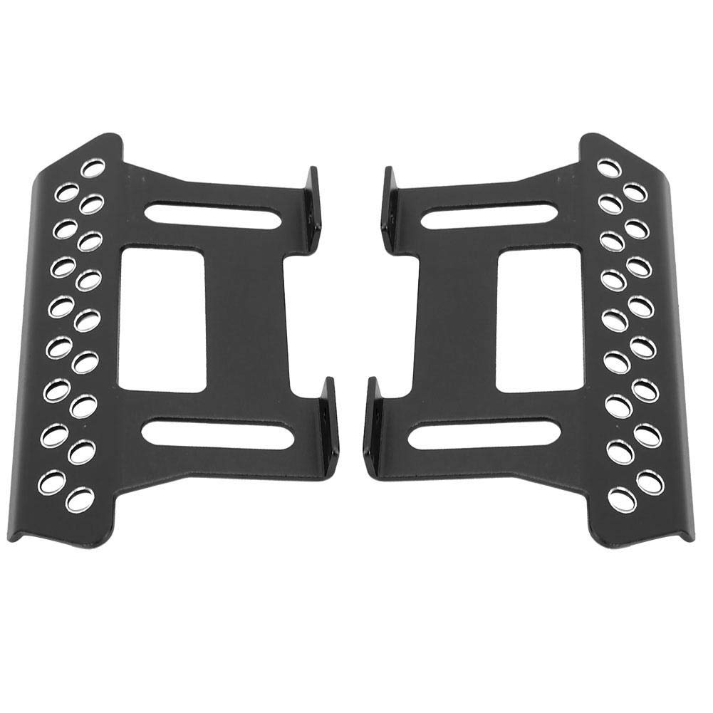 RC Car Pedal Plate, 1 Pair Aluminium Alloy Side Foot Pedal Plates Axial Footplate Spare Parts for SCX10 1/10 RC Car(Black)