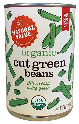 Natural Value Organic Cut Green Beans, 14.5 Ounce (Pack of 12)