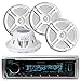 Kenwood KMRM318BT Waterproof Bluetooth Marine Boat Yacht Digital USB AUX Radio Stereo Player With 4 X 500 Watts 7.7-Inch 2 Way Marine Audio Speakers System - Complete Marine Outdoor Audio Package primary