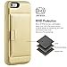 iPhone 6S Case - [Wallet Case] ZVE® iPhone 6 Leather case Slim Protective Leather Wallet, Credit Card ID Holders and Carrying case for iPhone 6/6S (4.7inch) (Gold)