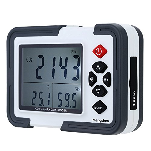Mengshen CO2 Meter Anthracometer Carbometre Carbonometer - Indoor Air Quality Meters Monitor Detector with CO2, Temperature & Relative Humidity - M2000 - Thumbnail 6
