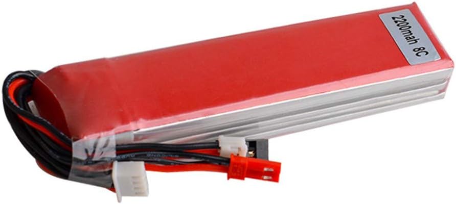 YJYdada 11.1V 2200MAH Lipo Battery for Radio-Link AT9 AT10 T8FB Devo7 WFLY9 Transmitter (Red)