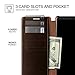 Galaxy Note 8 Case, Premium PU Leather ID Card Slot Holder Wallet Drop Protection Cover [Wireless Charging Compatible] for Samsung Note 8 (2017) by Lumion (Layered Dandy - Brown)