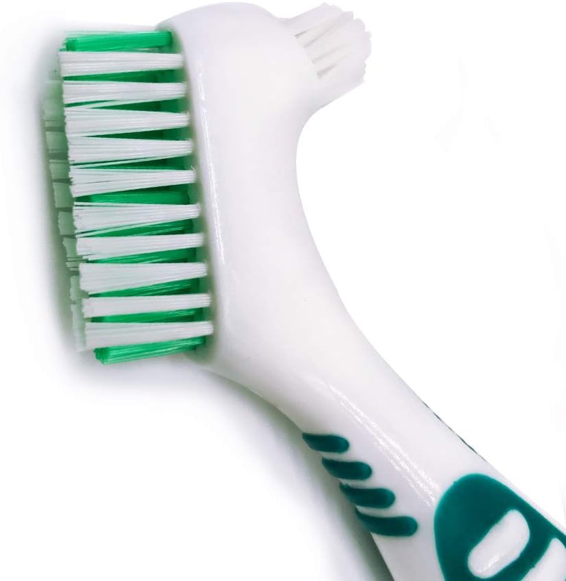 2 Pcs Premium Hygiene Denture Cleaning Brush Set, Multi-Layered Bristles & Ergonomic Rubber Handle, for Denture Care: Health & Personal Care