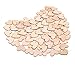 Shapenty Unfinished Blank Wooden Heart Shaped Slices Discs DIY Craft Pieces for Wedding Ornaments Christmas Party Embellishment, Pack of 100