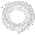 Mecion Spiral Wire Wrap Tube, 17.3 Ft Cable Spiral Wrap PC Manage Cable for Computer Cable, Dia 10MM, Clear