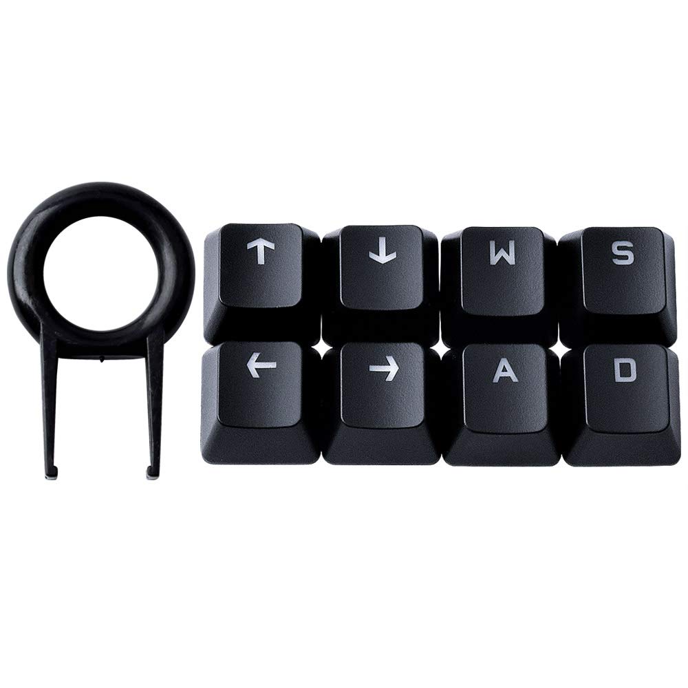 FPS & MOBA Gaming Keycaps for Cherry MX Razer&Corsair&HyperX&Logi G610 G710 Gaming Mechanical Keyboard (Black-WASD↑↓←→)