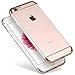 iPhone 6S Plus case, Mothca 3 in 1 Crystal Clear Plating Frame Hard Case Shockproof and 360 Degree Full Body Protective with Tempered Glass Screen Protector, Accessory Kit for iPhone 6S Plus (Gold)