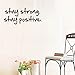 Stay Strong Stay Positive Quote Mirror Decal Quotes Vinyl Wall Decals Inspirational Motivation Signs Walls Stickers Home Decor (Stay Strong&Positive)