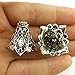 Pendant/Connector@JewelryDesign88 (10 Pack) Hollow Filigree Flower Tassel End Cap/Vintage Silver/Retro Filigree Jewelry Finding/Antique Silver Charms