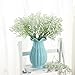 JUSTOYOU 5PCS Artificial Babys Breath Flower Fake PU Silica Gypsophila for Wedding Bridal Bouquet Home Floral Arrangement Decor