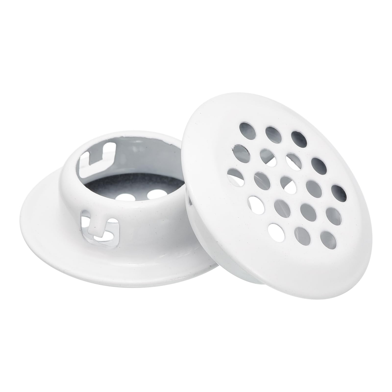 uxcell 19mm(3/4") Circular Soffit Vent, 18pcs Stainless Steel Round Air Vents Mesh Hole Louver for Kitchen Bathroom Cabinet, White — image 1