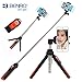 Benro MK10 Handheld & Tripod 3 in 1 Self-Portrait Monopod Extendable Phone Selfie Stick with Wireless Remote Shutter for iPhone X 8 7 6s Plus Samsung Galaxy Edge Gopro Hero 6 5 (Orange)
