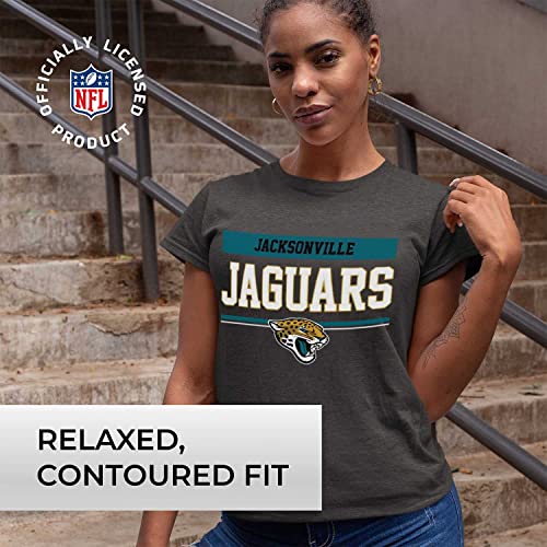 Team Fan Apparel NFL Women's Team Block Charcoal Tagless TShirt