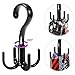 IPOW 4 Pack(No Assemble Needed) Belt Holder Hangers Tie Organizer 360 Degree Twirl Closet Hooks Belt Also Hang Scarf Hats Bras Bags