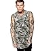 YANWENFANG Hipster Men Tank Tops Hip Hop Gym Longline Undershirt Sport Loose Cotton (US-M, Camouflage)