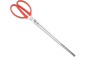 Ioensy Seafood Tongs Light Fire Tongs Kitchen Tongs Household Portable Garbage Tongs for BBQ Grilling, 24in Straight Head
