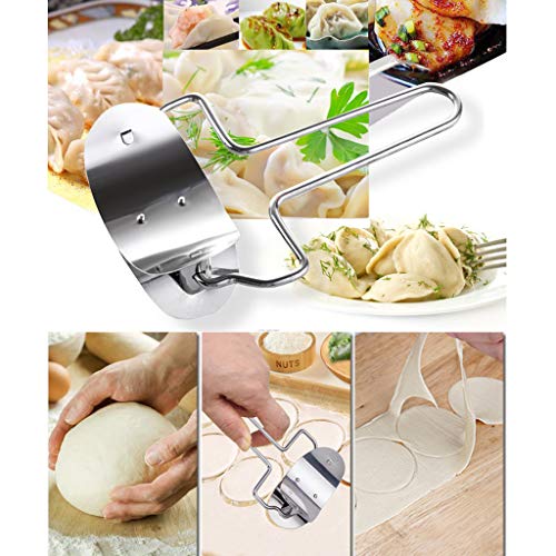 Set of Dough Press Maker Dumpling Pie Ravioli Making Mold Mould Kitchen Silver