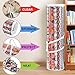 Primode Gift Wrapping Paper Storage Bag Organizer for All Your Gift Wrap & Ribbons, Fits Long 40 Inch Rolls, Hold Up to 24 Rolls, Heavy Duty Clear PVC Bag with Top and Side Handles (White)