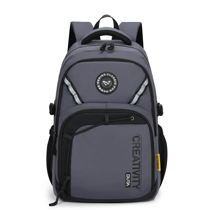 Amythe School Backpack for Teenagers, School Backpacks for Youth 10-18 Years with Various Compartments, Large Waterproof Backpacks for Viagem & School, grey, Daypack Backpacks