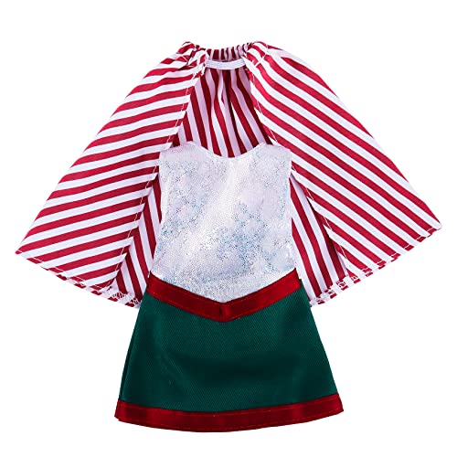 E-TING Santa Clothing Dress Super Girl Cape and Uniform Halloween Cosplay Costume for elf Doll
