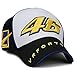 New Adjustable Motogp Valentino Rossi 46 Baseball Hat Peaked Cap Sunhat (Black-White)
