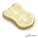 Jinvun Amazing Antique-Like Compact Mirror: Durable Travel Purse Makeup Mirror With Luxury Vintage Design, Shield Shape, Magnification & Clear Reflection-Unique Jewellery Gift (Gold)