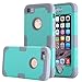Asstar 3 in 1 Hard PC+ Soft TPU Impact Protection Heavy Duty Shockproof Full-Body Protective Case for Apple iPhone SE / iPhone 5 5S - Mint grey