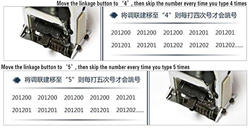 Number Machine Automatic Digit Rubber Position numbering Stamp Office Rolling 8 Position Automatic numbering Machine - Thumbnail 6