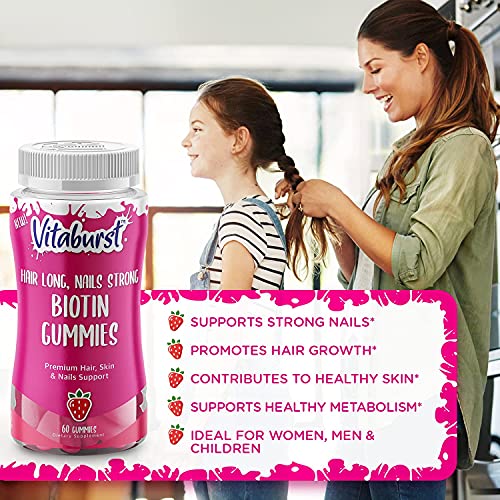 VITABURST Biotin 5000 mcg Gummies for Hair Skin and Nails (B Complex