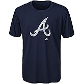 MLB Kids Youth 8-20 Official Primary Logo Team Color Tech Print Performance T-Shirt