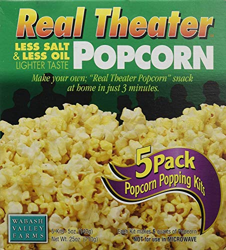 Wabash Valley Farms Real Theater Less Salt & Oil, Complete Popcorn Popping Kit - Perfect Popcorn in 3 Minutes for Family Movie Night and More, Makes a Great Gift - 5-Count Kit (Pack of 1) - Thumbnail 5