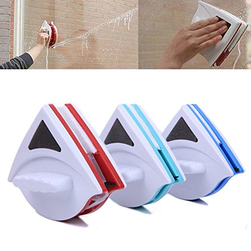 Magnetic Window Cleaner Glass Wiper Surface Cleaning Tool Both Side Household Glass Cleaning Brush for Sliding Doors, Windows, Vehicle Windows, Shower Screen(Green) - Thumbnail 4